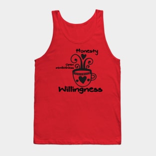 Honesty Open mindedness and Willingness Tank Top